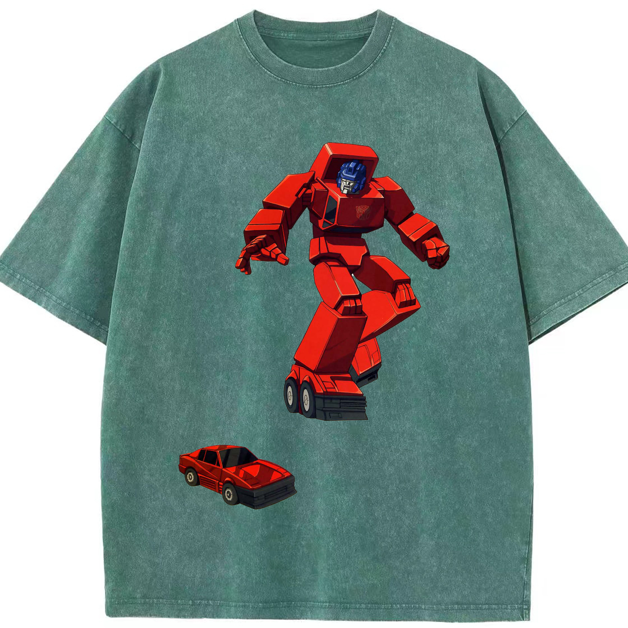 （画像用）  綿100% ヴィンテージ風 半袖Tシャツ（フロントプリント）